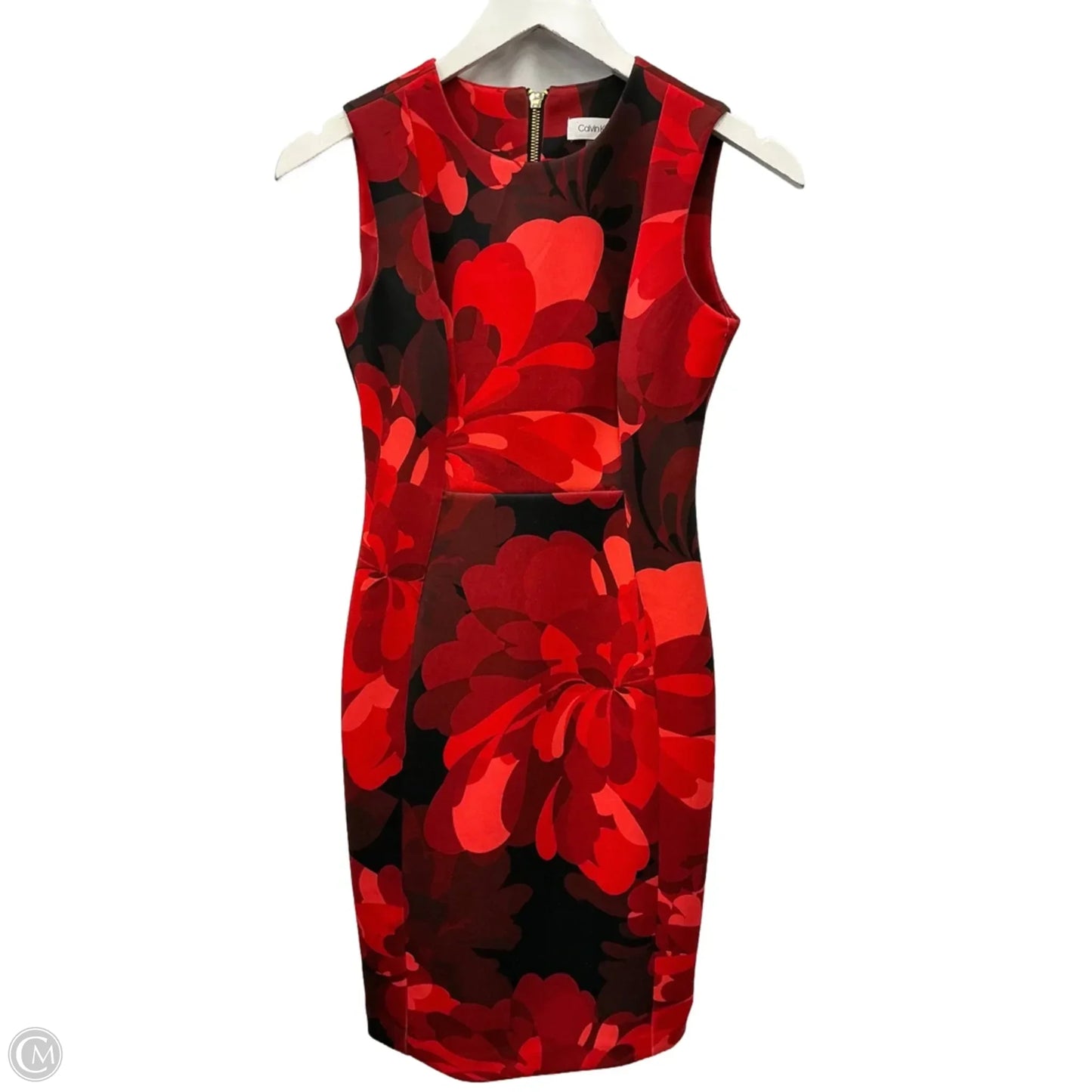 Dress Casual Midi By Calvin Klein In Red, Size: Xs