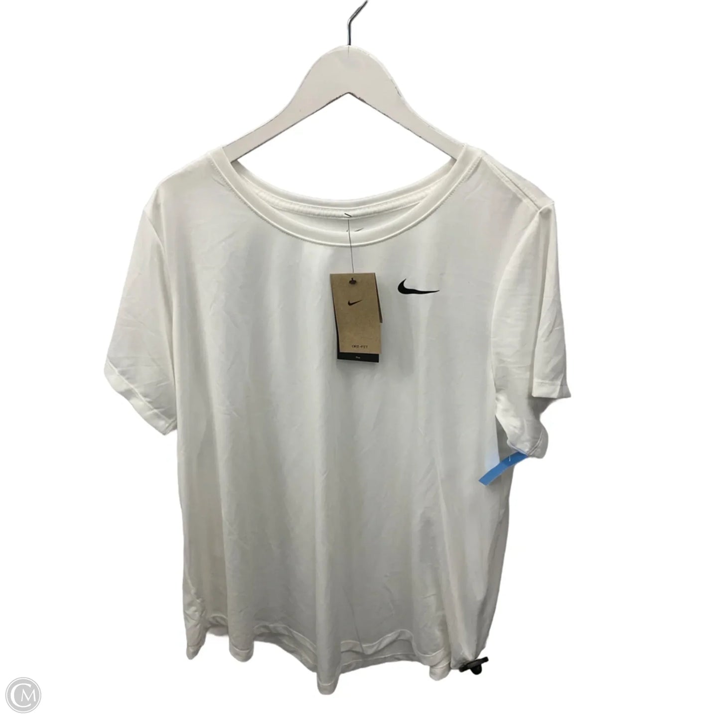 Top Short Sleeve By Nike Apparel In White, Size: 2x