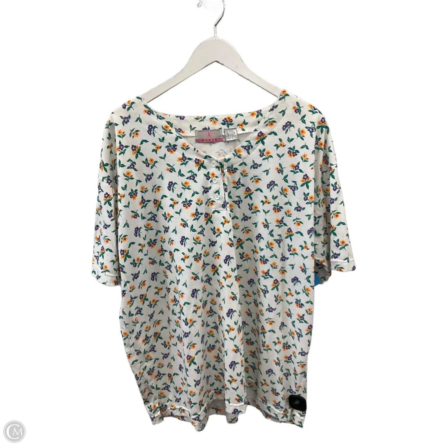 Top Short Sleeve By American Weekend In Floral Print, Size: 3x