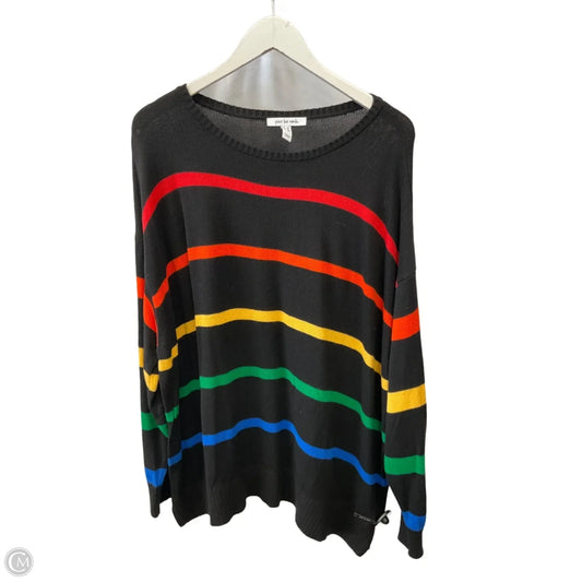 Sweater By Peace Love World In Black, Size: 2x