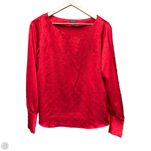 Top Long Sleeve By Ann Taylor In Red, Size: Xs