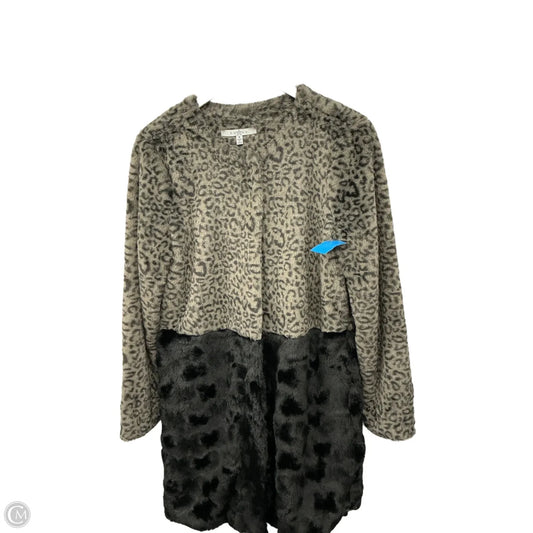 Jacket Faux Fur & Sherpa By Fever In Animal Print, Size: S