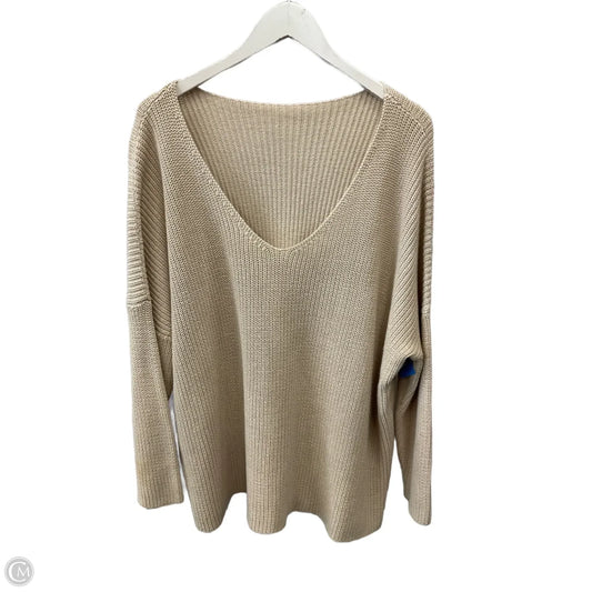Sweater By Clothes Mentor In Cream, Size: Xxl