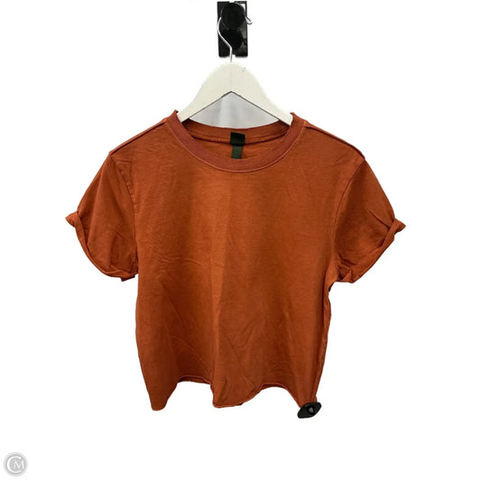 Top Short Sleeve Basic By Wild Fable In Orange, Size: M