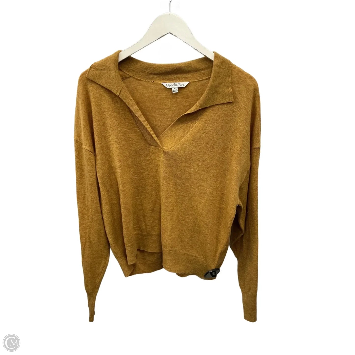 Top Long Sleeve By Ophelia Roe In Yellow, Size: Xl