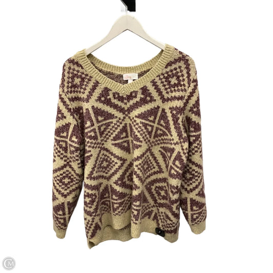 Sweater By Belle By Kim Gravel In Beige, Size: L