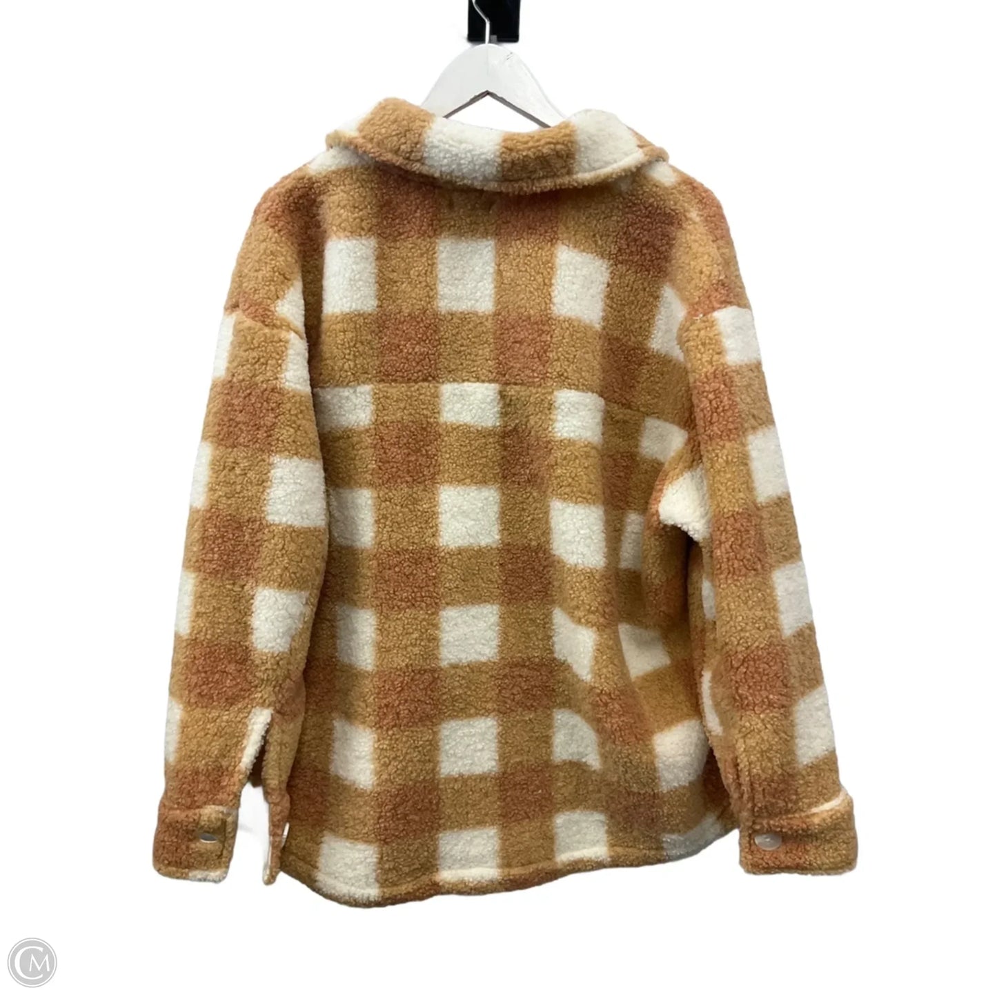 Jacket Shirt By Falls Creek In Orange, Size: 1x