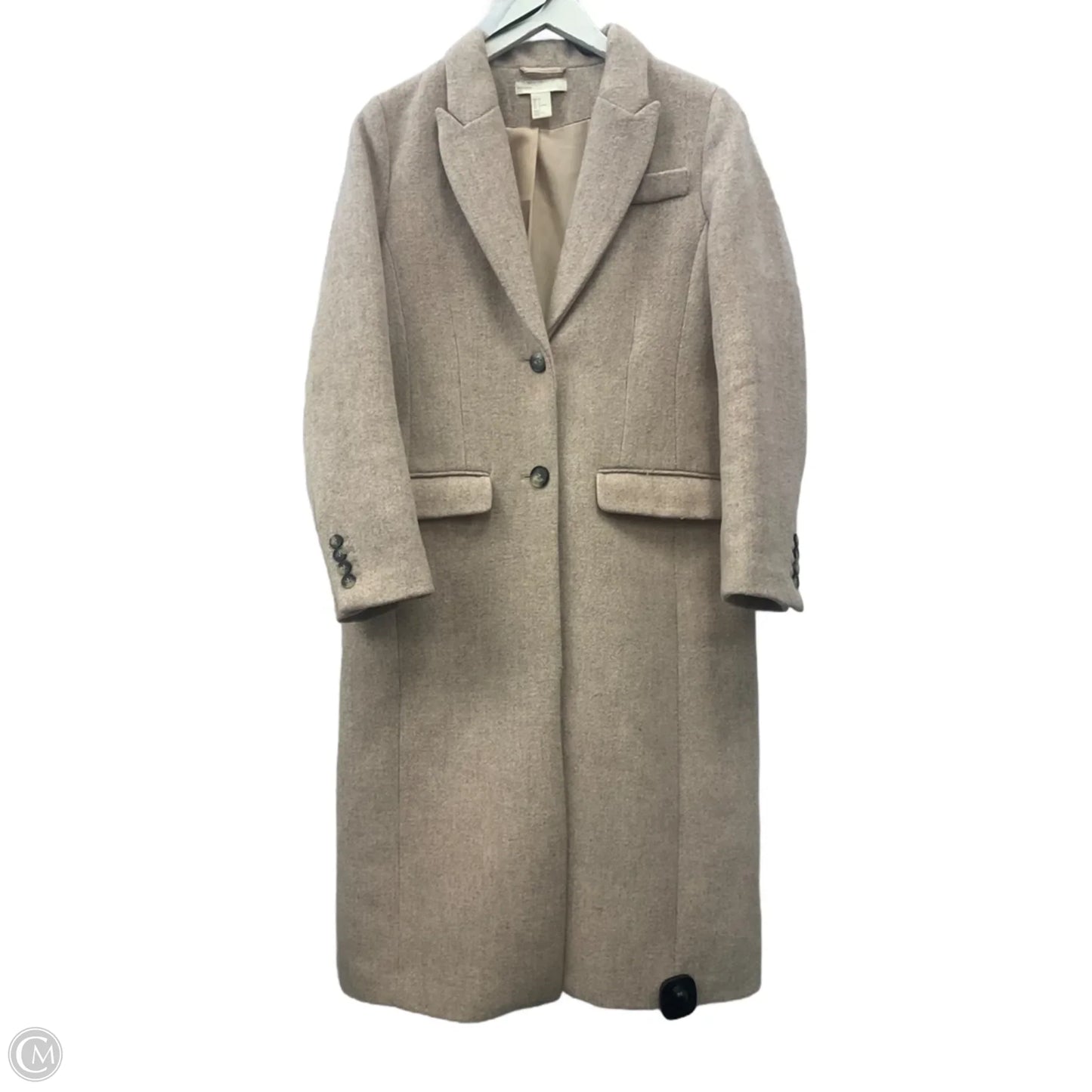 Coat Wool By H&m In Mauve, Size: Xs