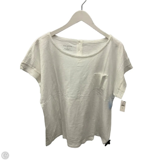 Top Short Sleeve By Talbots In White, Size: Xl