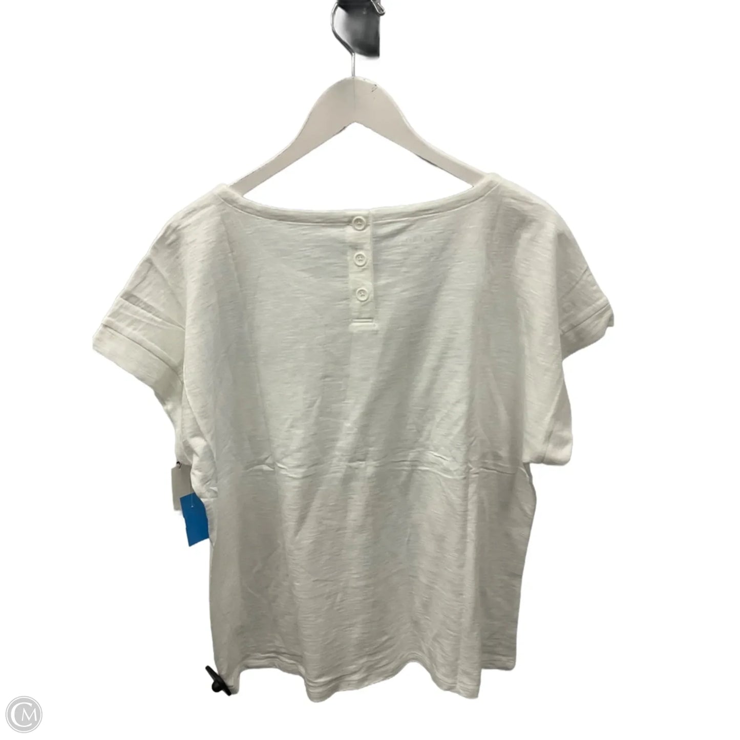 Top Short Sleeve By Talbots In White, Size: Xl