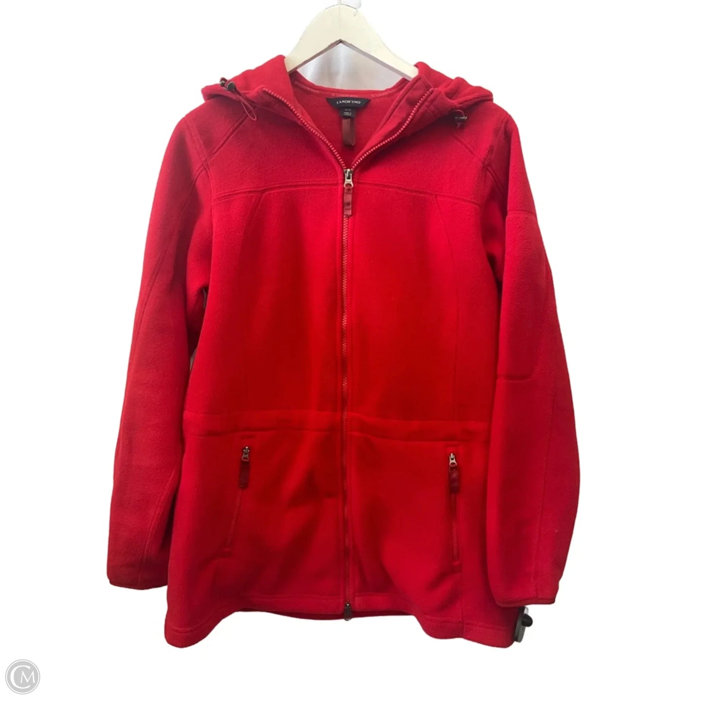 Jacket Fleece By Lands End In Red, Size: M
