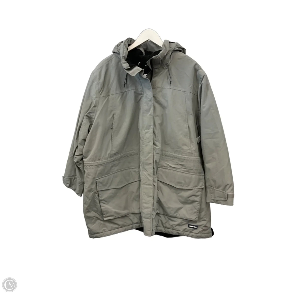 Coat Parka By Lands End In Grey, Size: 2x