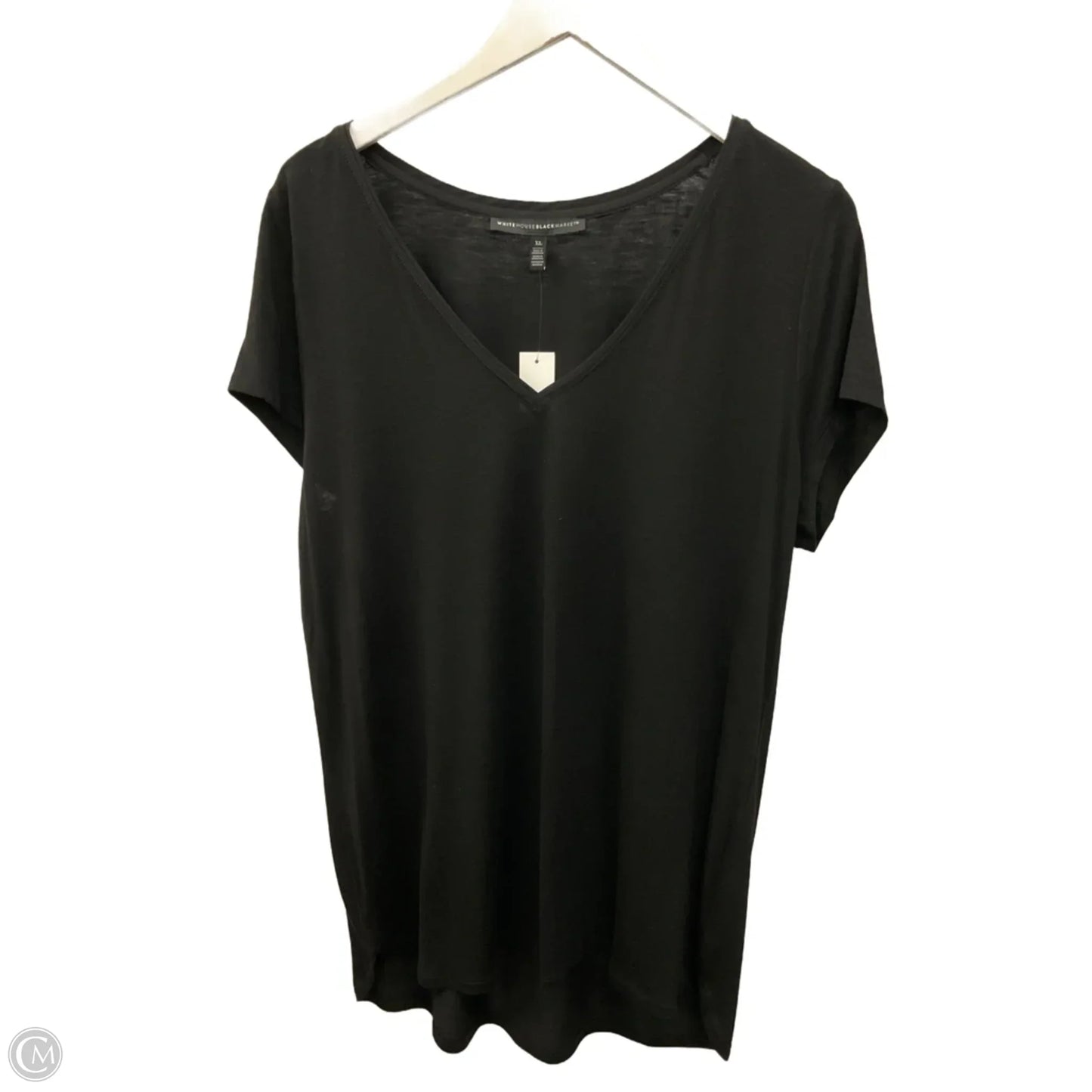 Top Short Sleeve By White House Black Market In Black, Size: Xl