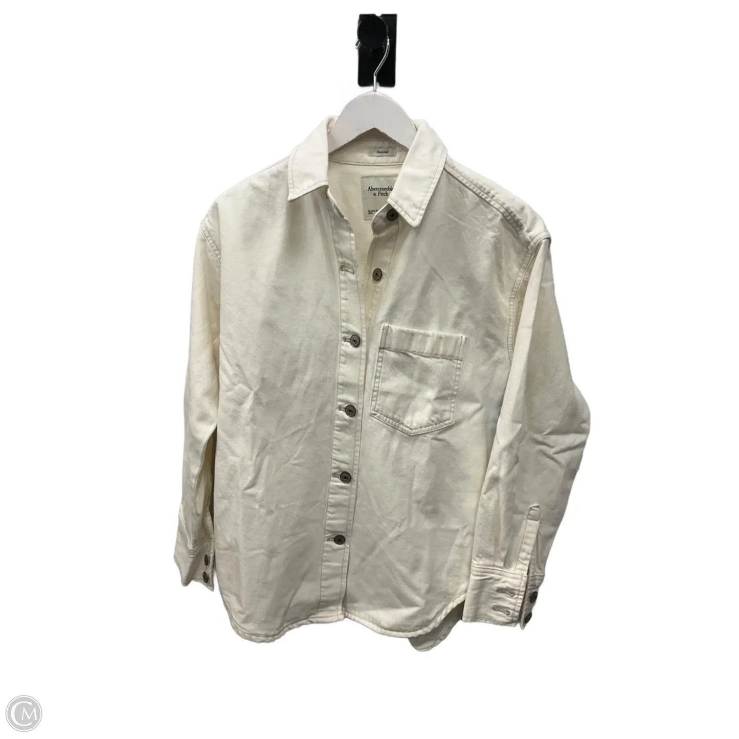 Jacket Shirt By Abercrombie And Fitch In White, Size: Xs