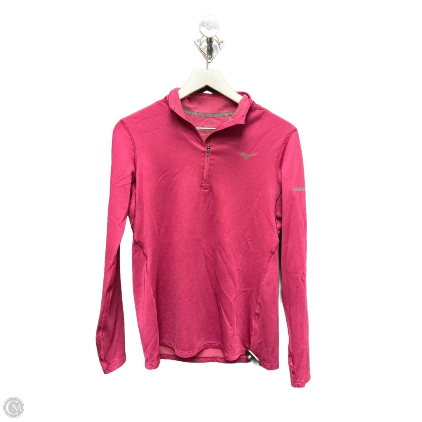 Athletic Top Long Sleeve Collar By Mizuno In Purple, Size: M