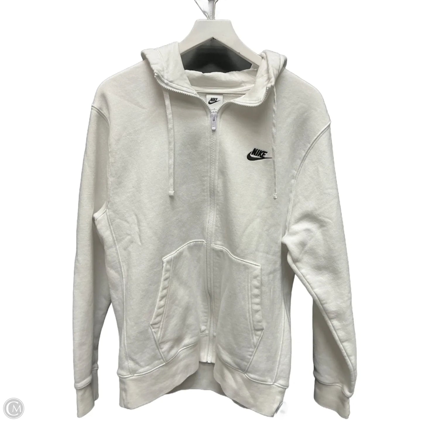 Athletic Sweatshirt Hoodie By Nike Apparel In White, Size: L