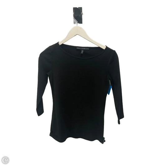 Top 3/4 Sleeve Basic By White House Black Market In Black, Size: Xxs