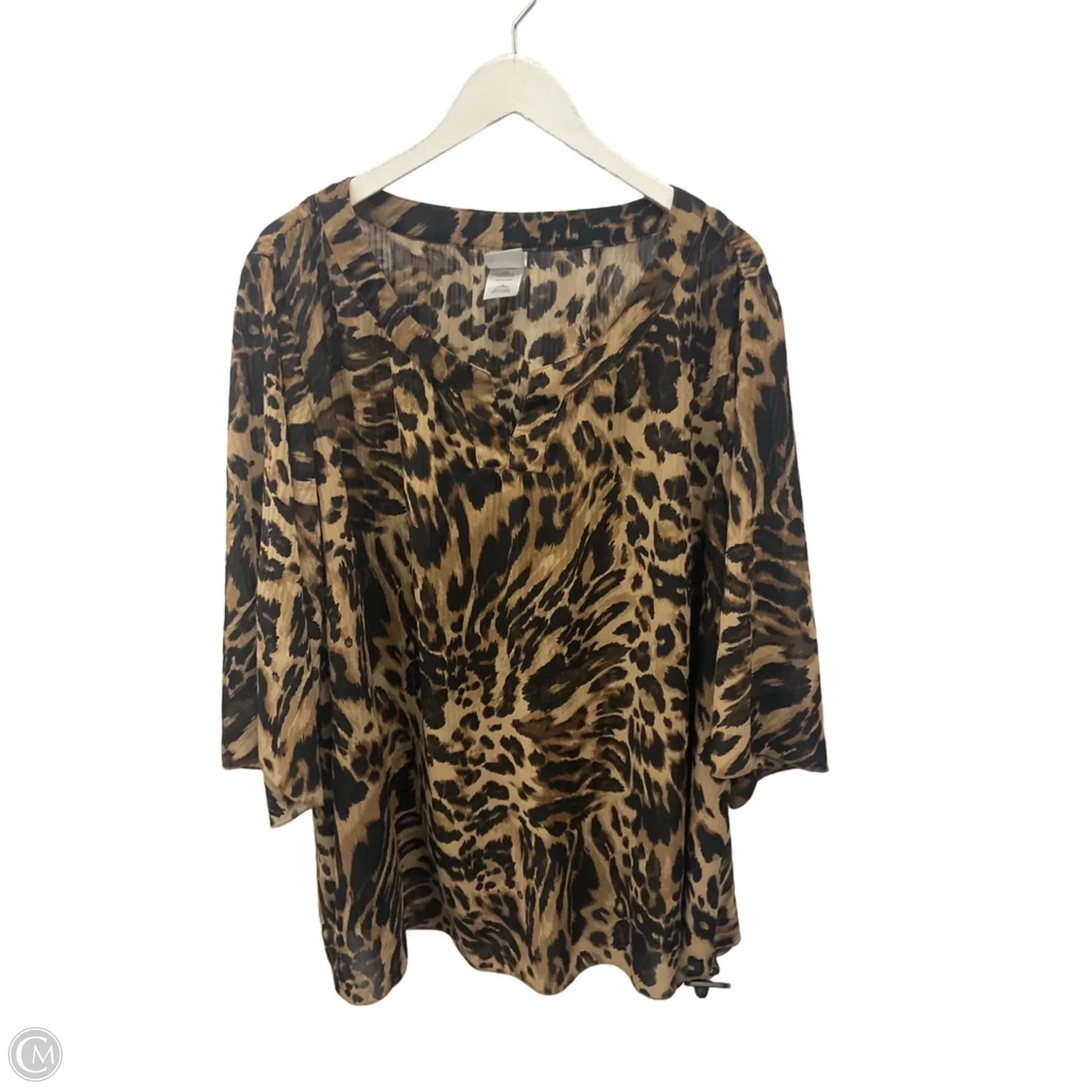 Top Short Sleeve By Just My Size In Animal Print, Size: 3x