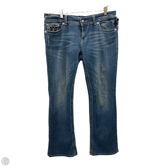 Jeans Boot Cut By Miss Love In Blue Denim, Size: 18