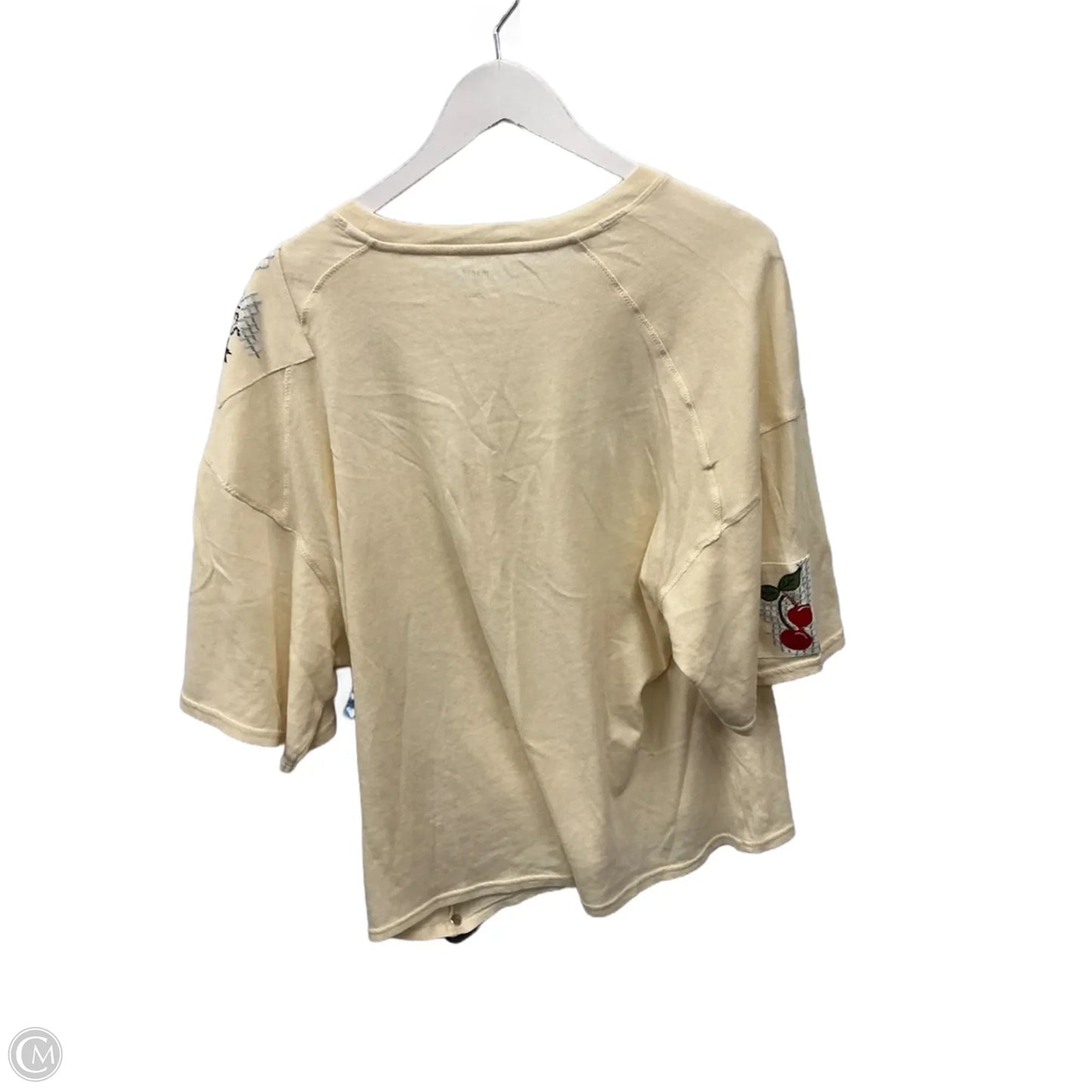 Top Short Sleeve By Maeve In Yellow, Size: L