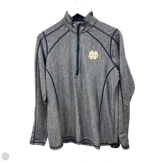 Athletic Top Long Sleeve Collar By Clothes Mentor In Navy, Size: L