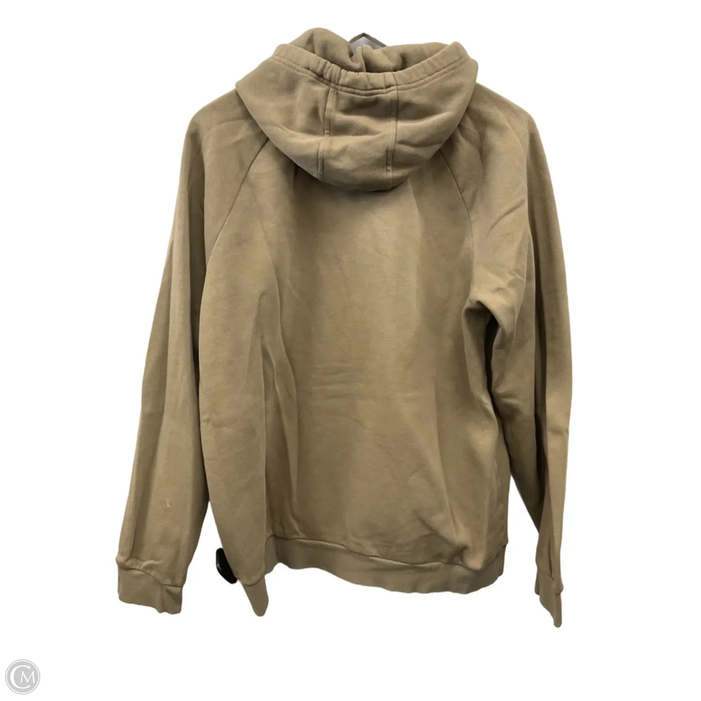 Athletic Sweatshirt Hoodie By Under Armour In Beige, Size: M