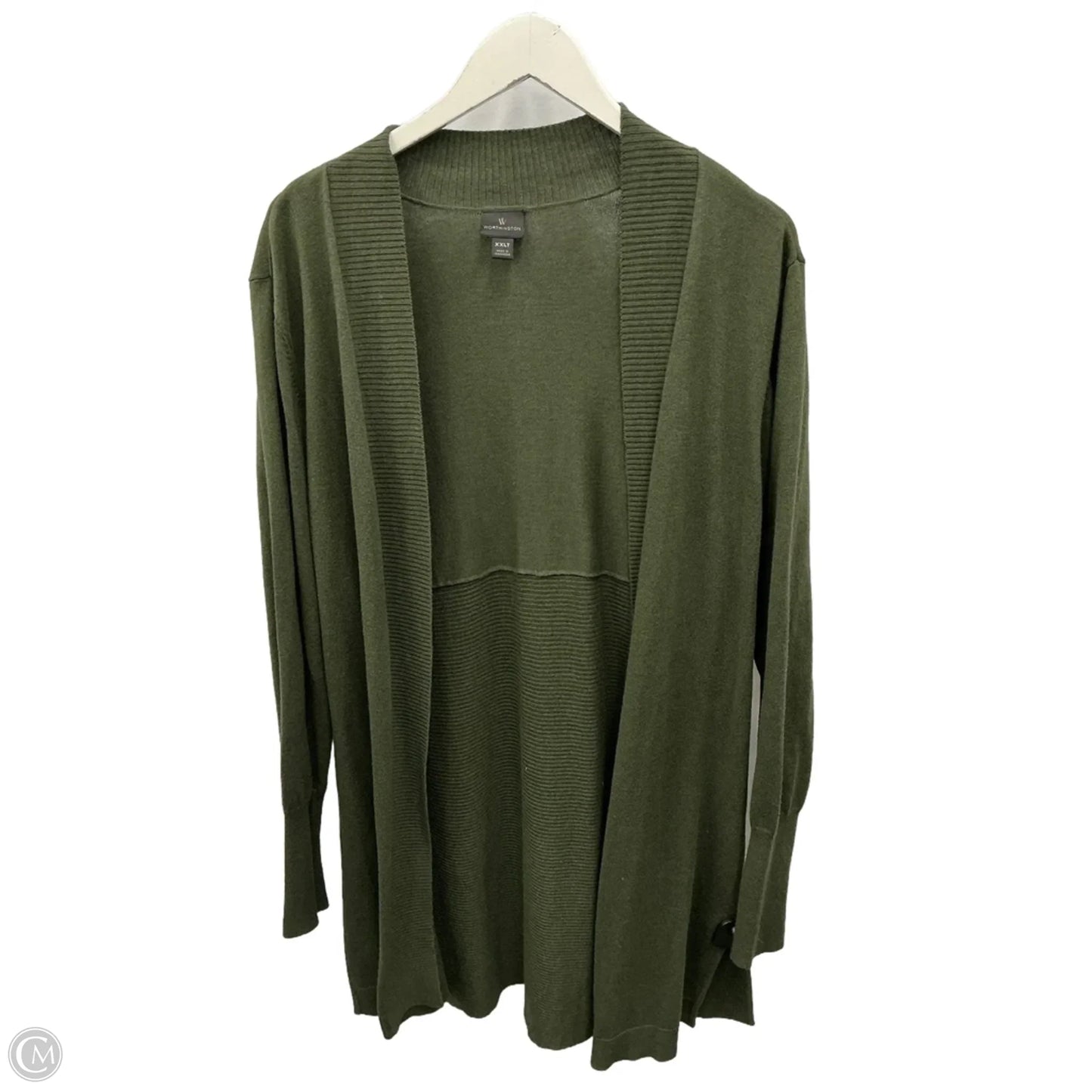 Cardigan By Worthington In Green, Size: Xxl