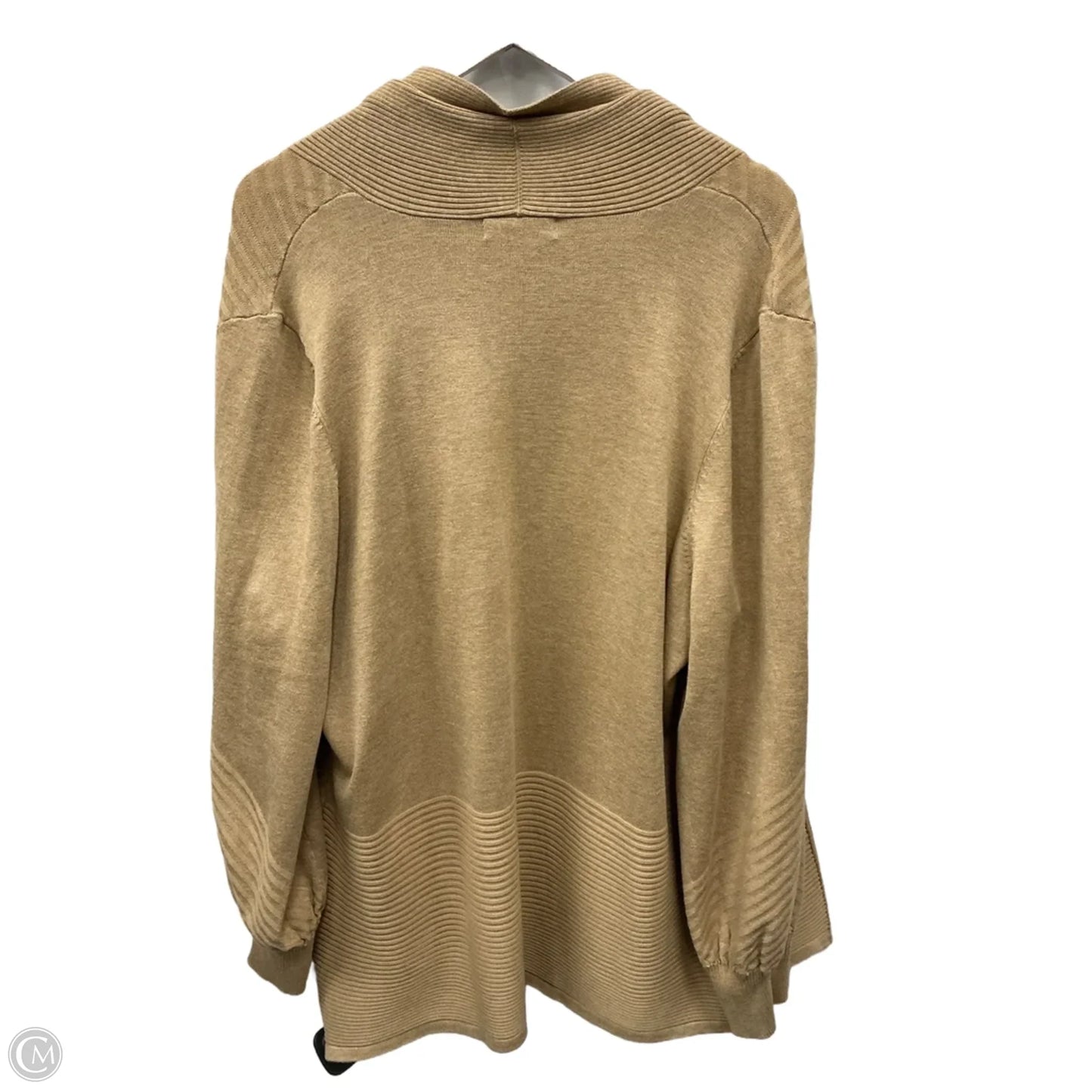 Cardigan By Liz Claiborne In Tan, Size: Xl