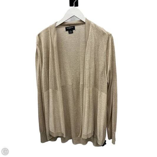 Cardigan By Liz Claiborne In Beige, Size: Xxl
