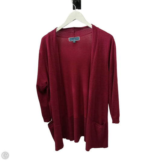 Cardigan By Karen Scott In Red, Size: Xl