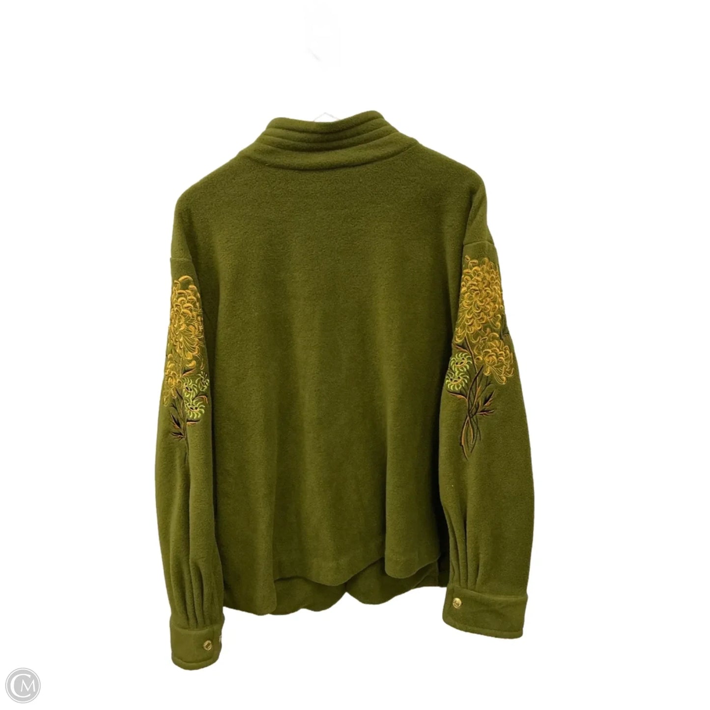 Jacket Fleece By Bob Mackie Qvc In Green, Size: 3x
