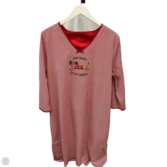 Nightgown By Secret Treasures In Red, Size: L