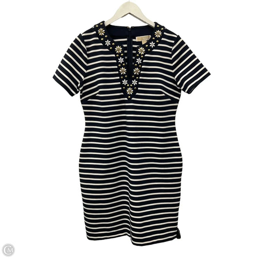 Dress Casual Midi By Michael By Michael Kors In Blue & White, Size: M