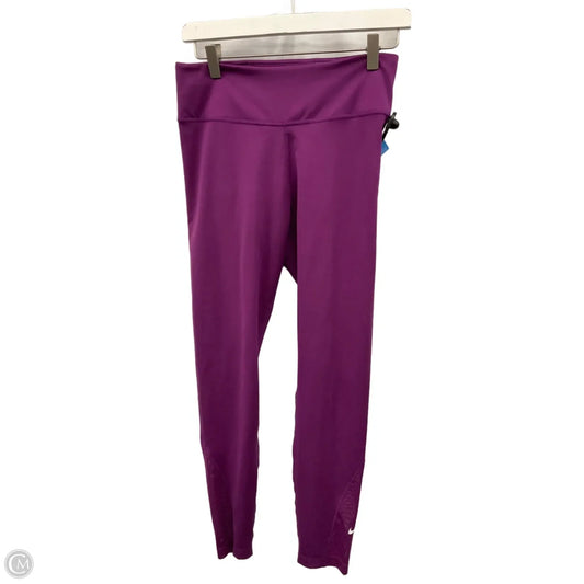 Athletic Leggings By Nike Apparel In Purple, Size: M