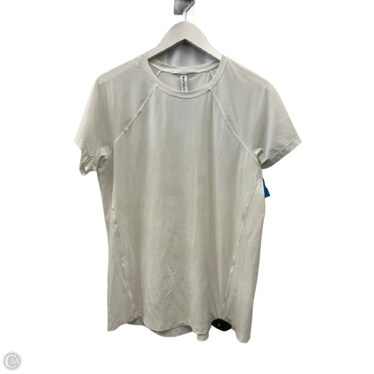 Athletic Top Short Sleeve By Athleta In White, Size: M