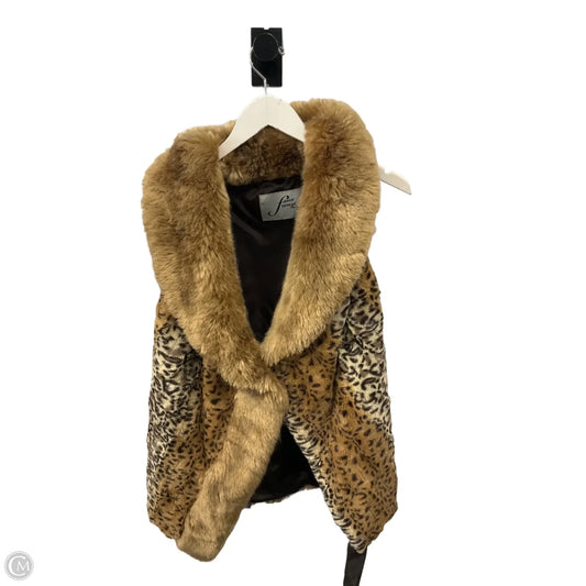 Vest Faux Fur & Sherpa By Cmc In Animal Print, Size: L