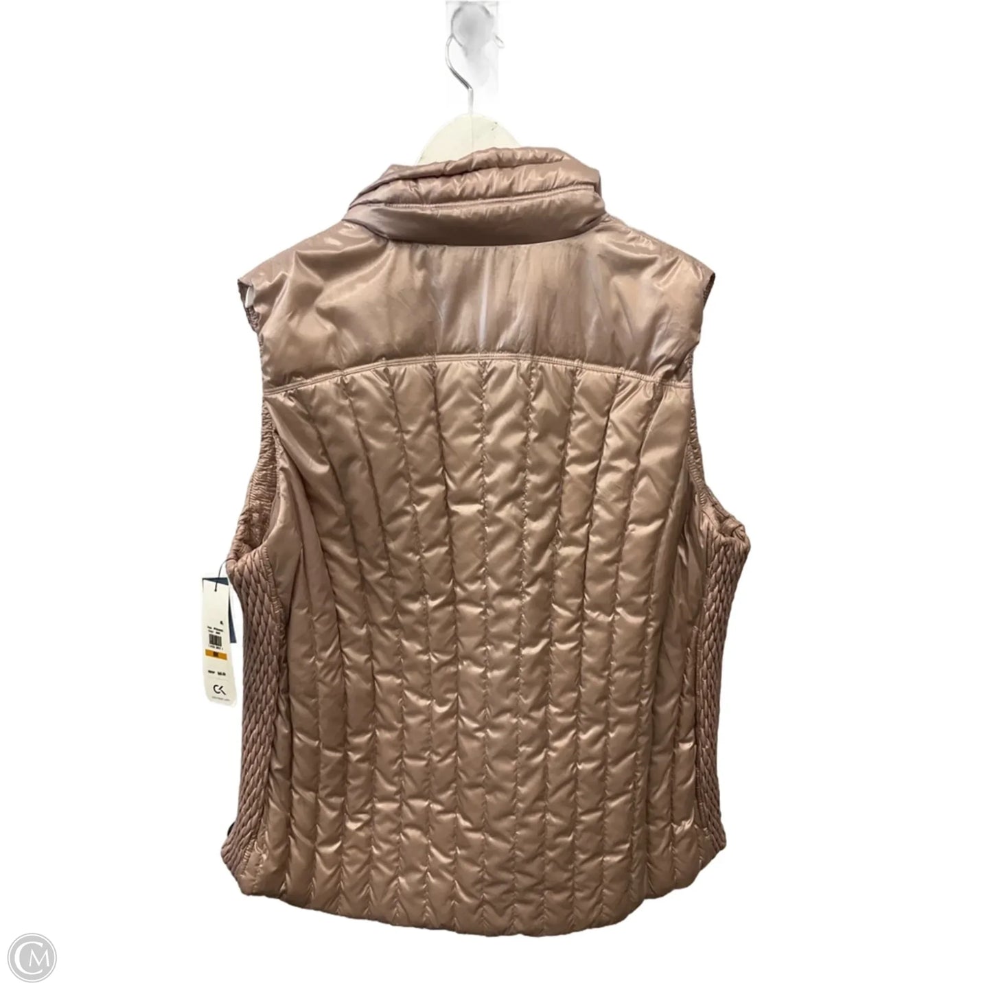 Vest Puffer & Quilted By Calvin Klein In Rose Gold, Size: 3x