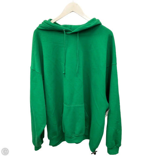 Sweatshirt Hoodie By Fruit Of The Loom In Green, Size: 3x
