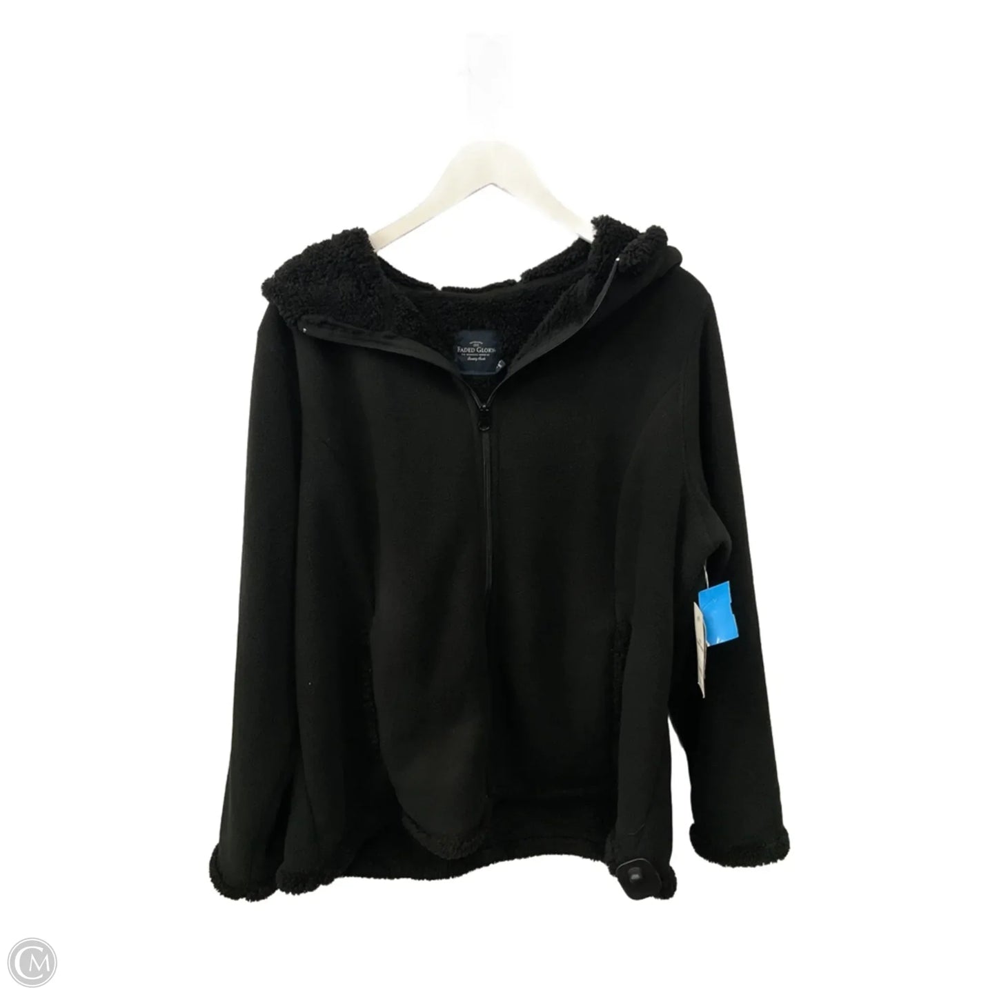 Jacket Fleece By Faded Glory In Black, Size: 2x