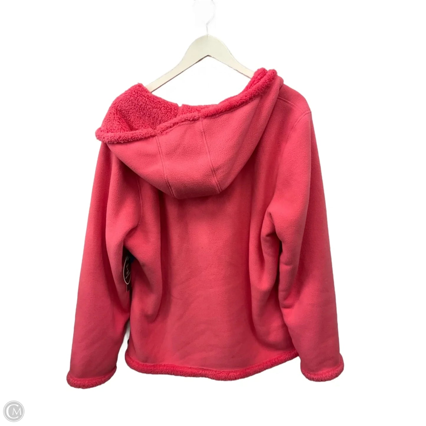 Jacket Fleece By Faded Glory In Coral, Size: 2x