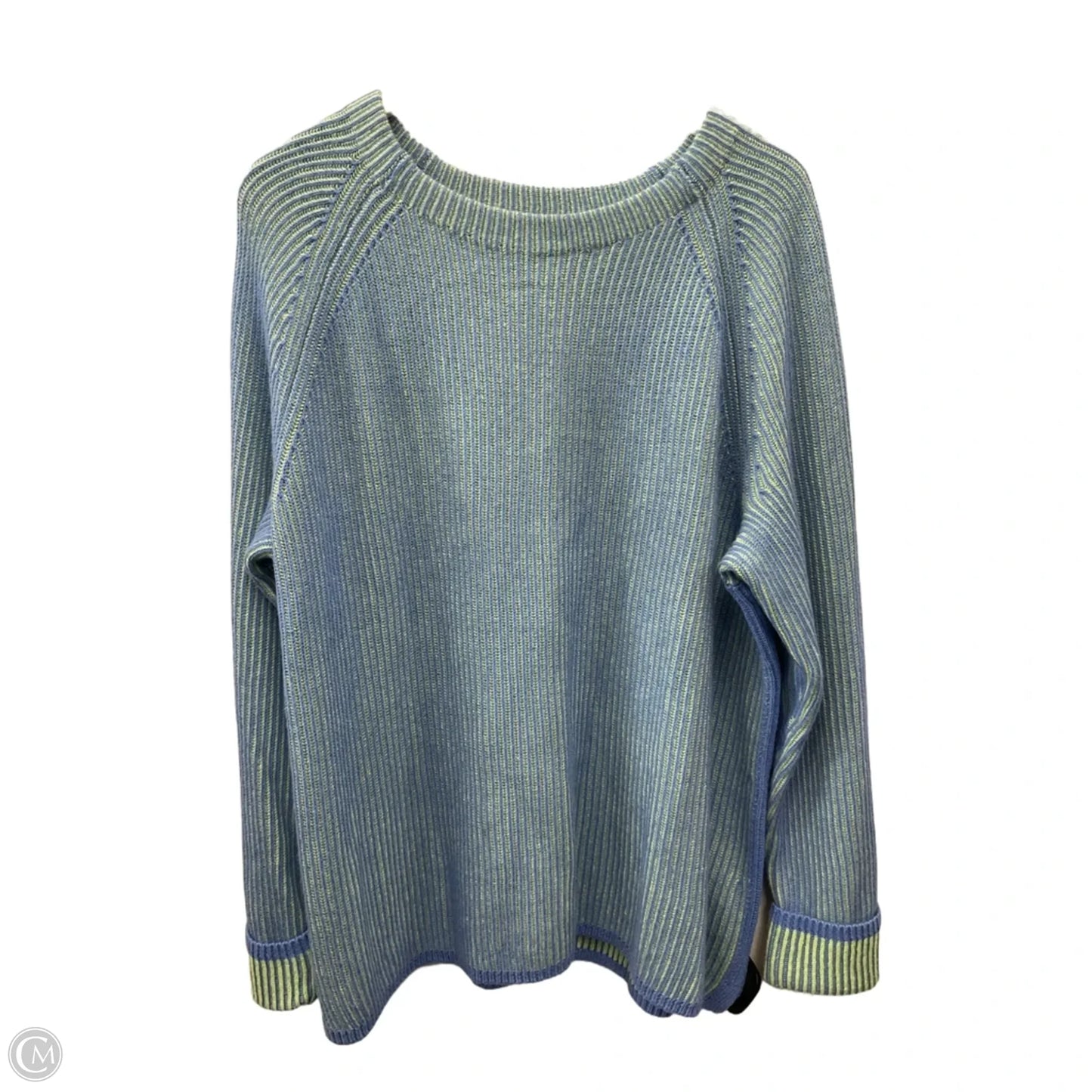 Sweater By Talbots In Blue & Green, Size: 2x