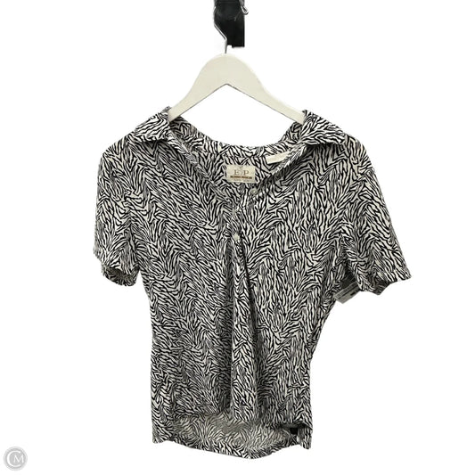 Athletic Top Short Sleeve By Cme In Zebra Print, Size: M
