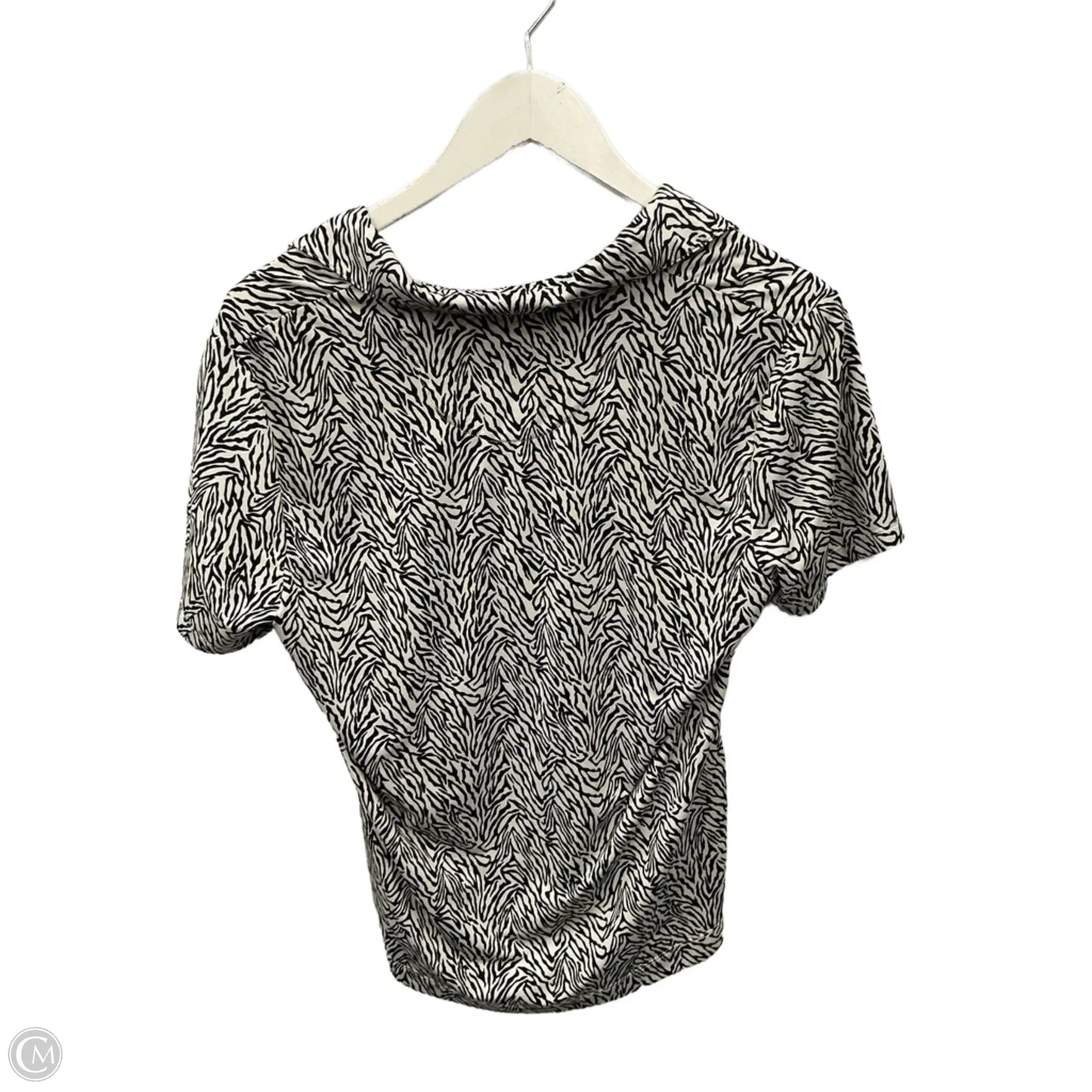 Athletic Top Short Sleeve By Cme In Zebra Print, Size: M