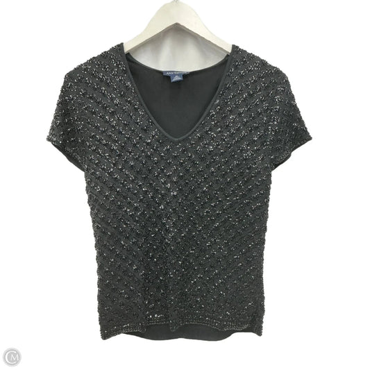 Top Short Sleeve By Ann Taylor In Black, Size: M