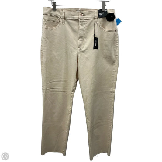 Jeans Straight By Express In Cream, Size: 14
