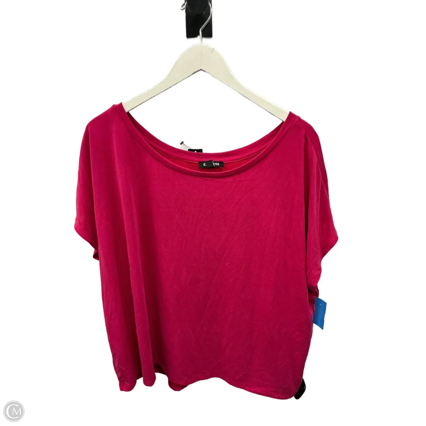 Top Short Sleeve By Express In Pink, Size: Xl