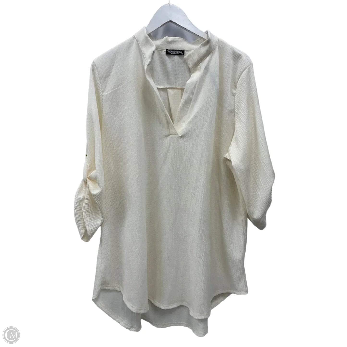 Top Short Sleeve By Heimish Usa In Cream, Size: 3x