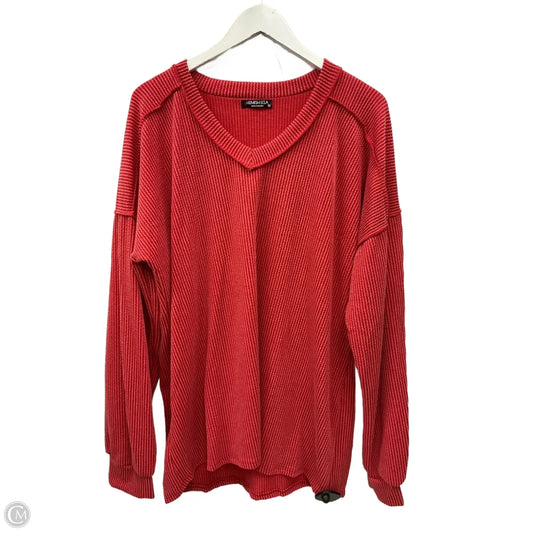 Top Long Sleeve By Heimish Usa In Red, Size: 3x