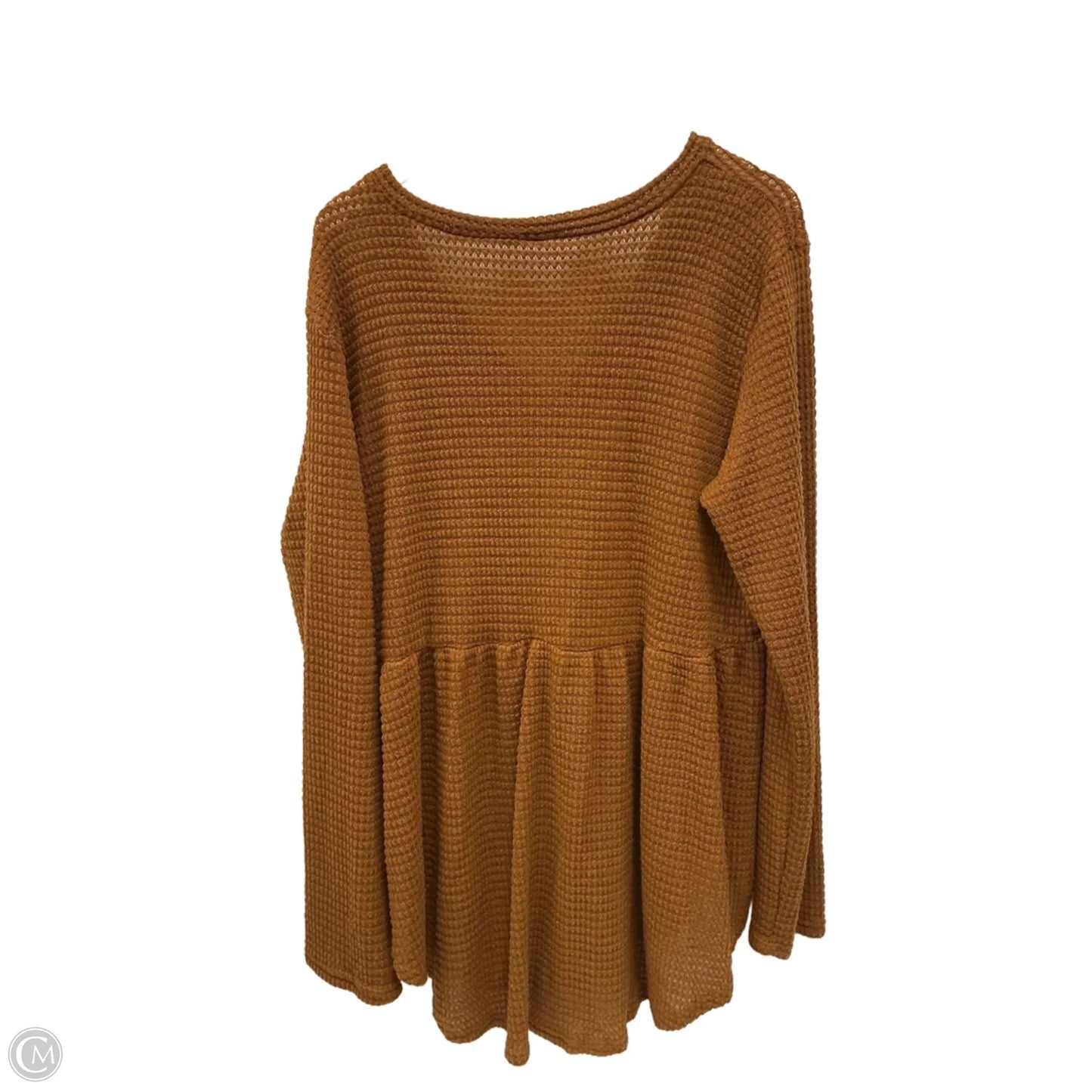 Top Long Sleeve By Heimish Usa In Gold, Size: 2x