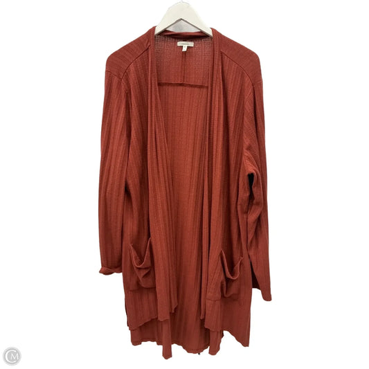 Cardigan By Maurices In Orange, Size: 2x
